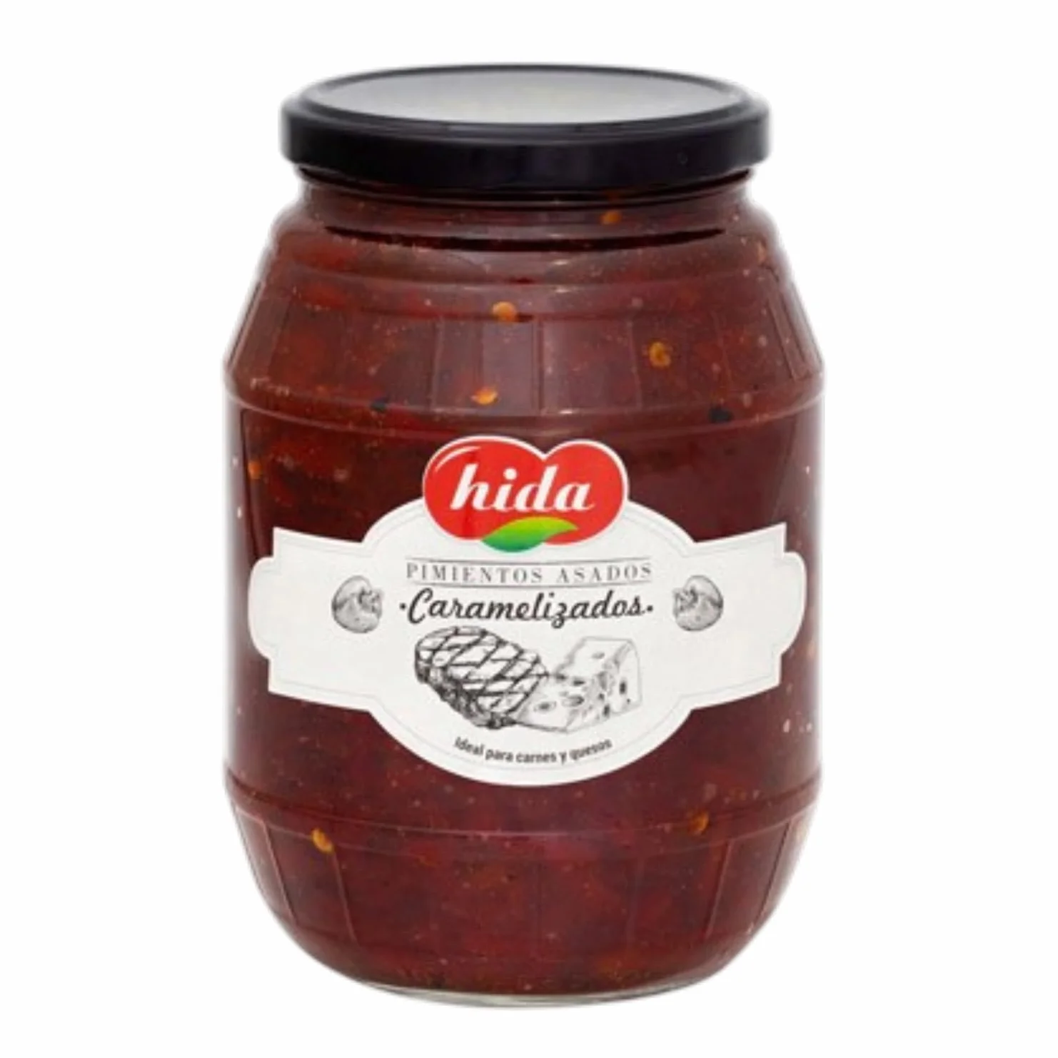 Pimientos Asados Caramelizados HIDA 1150 g – Confitura Extra Artesanal de Pimientos Rojos de Temporada, Sabor Dulce Natural, Formato Hostelería Gourmet para Tapas y Cocina Profesional