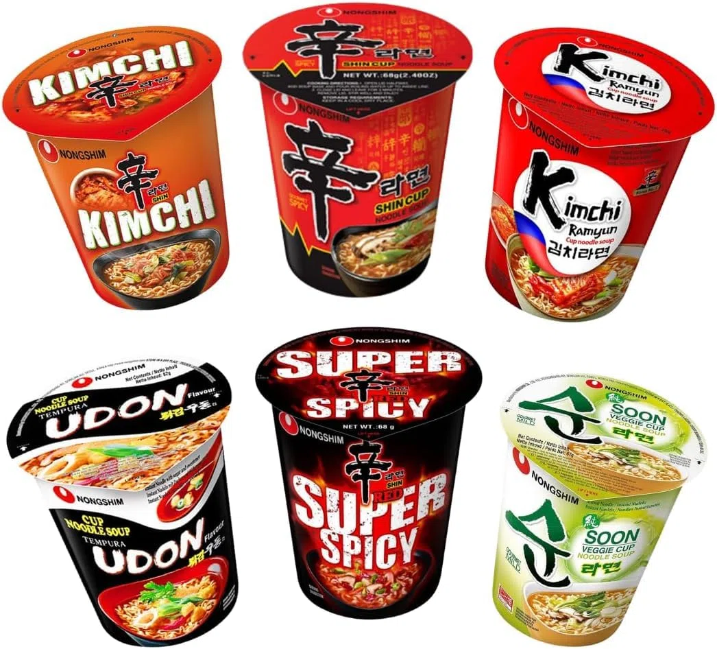Cup Pack6 Ramen Coreano - Surtido de Sabores Ramyun En Formato CUP