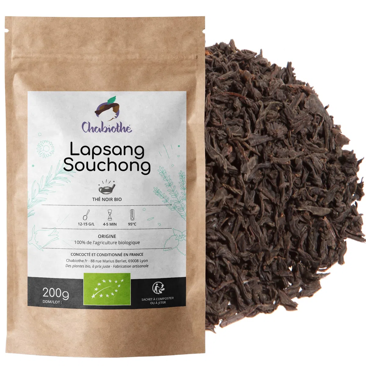 Té Négro Lapsang Souchong BIO 200g - ahumado orgánico