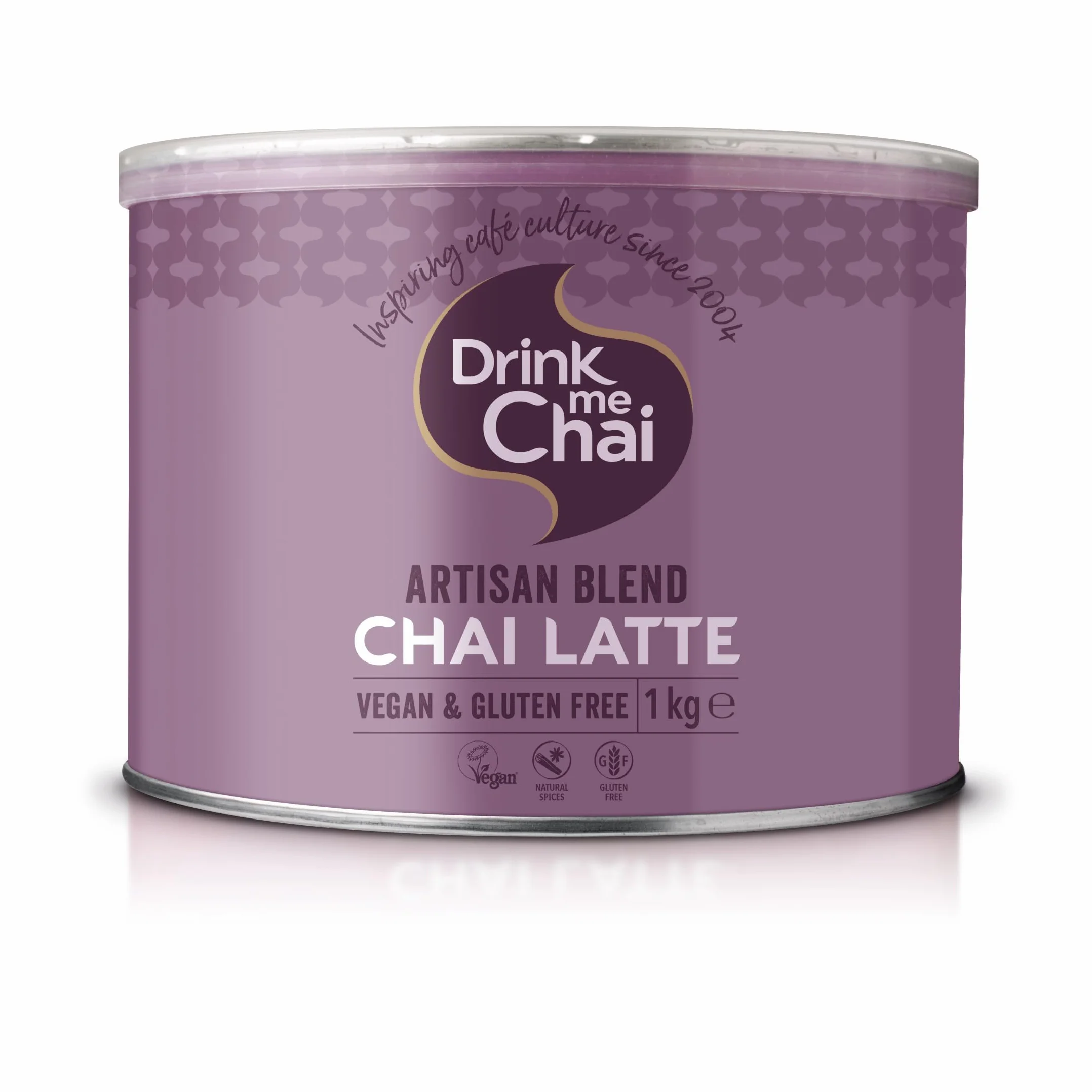 Drink me Chai – Chai Latte Mezcla Artesanal de 1 kg (Paquete de 1), solo se agregue leche. Té Chai Latte en Polvo Vegano y sin Gluten (50 Porciones en Total)