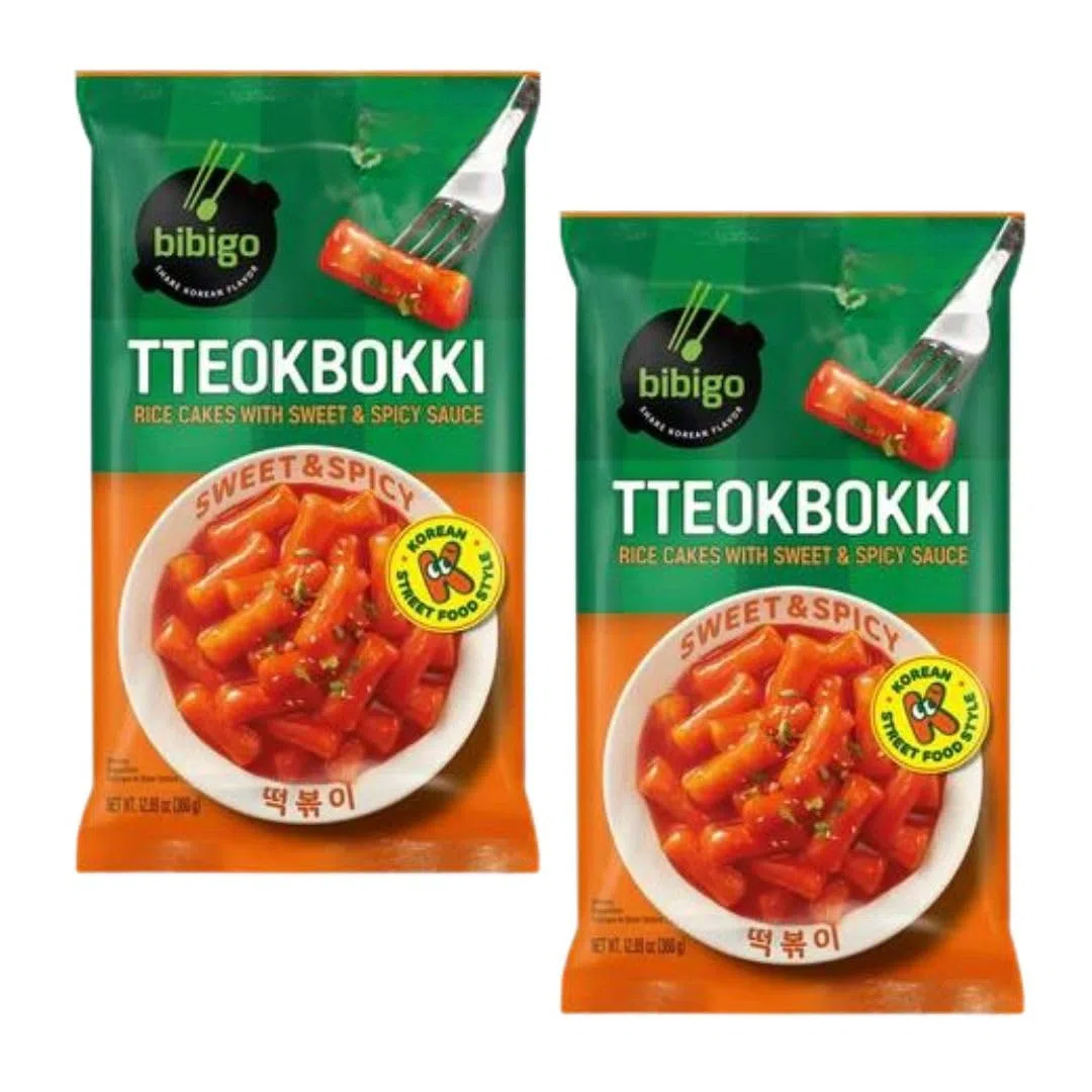 Korean Market | Tteokbokki Dulce y Picante | Bibigo | 360g | Pack de 2