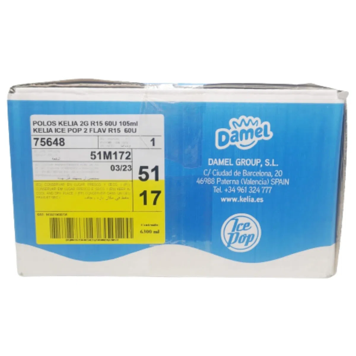 KREMTIK Kelia Flash 2 Sabores para congelar en casa | Caja 60 sabores surtidos de 105ml