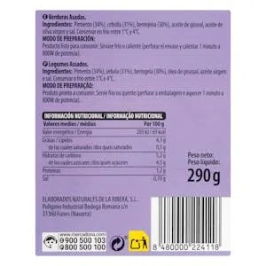 Verduras asadas Hacendado Bandeja 290 g Pack 2