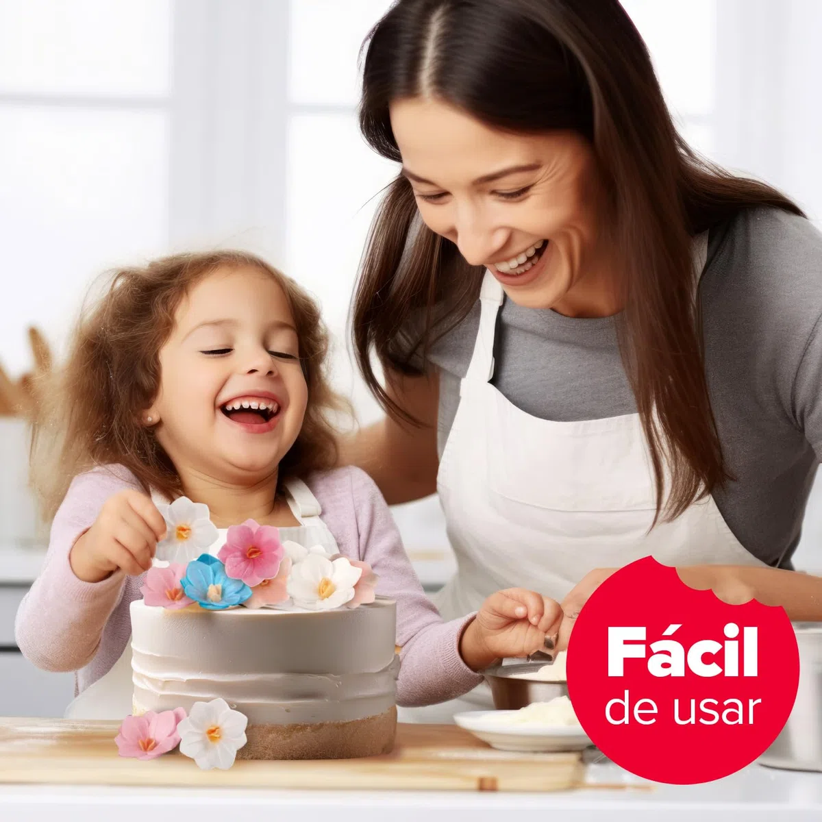 dekora – Flores Comestibles para tartas, 18 camelias blancas de oblea, 4 cm, sin azúcar, sin gluten, sin lactosa, Adornos Comestibles para Tartas, Cumpleaños y Bodas