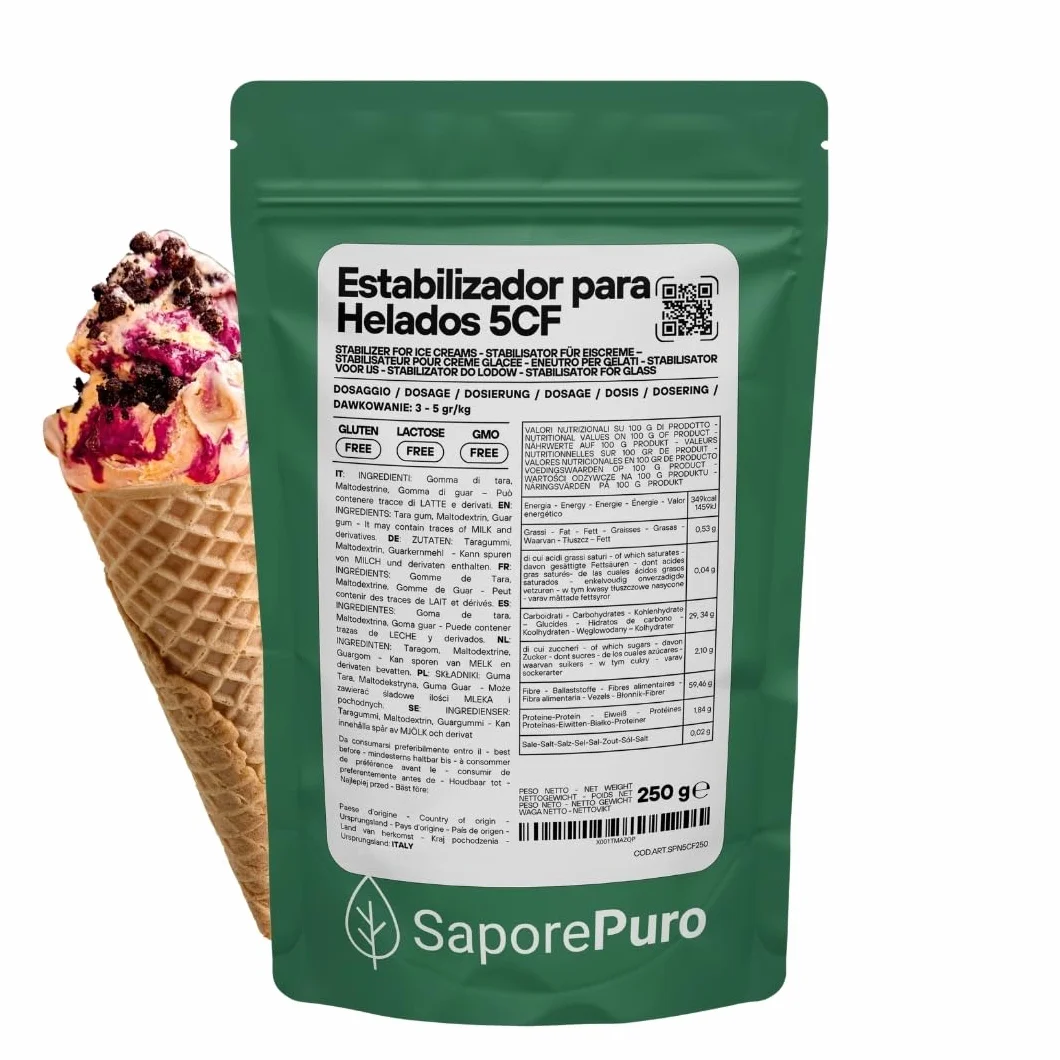 Saporepuro NEUTRO ESTABILIZANTE 250 gr - para helados y sorbetes con harina de tara y guar