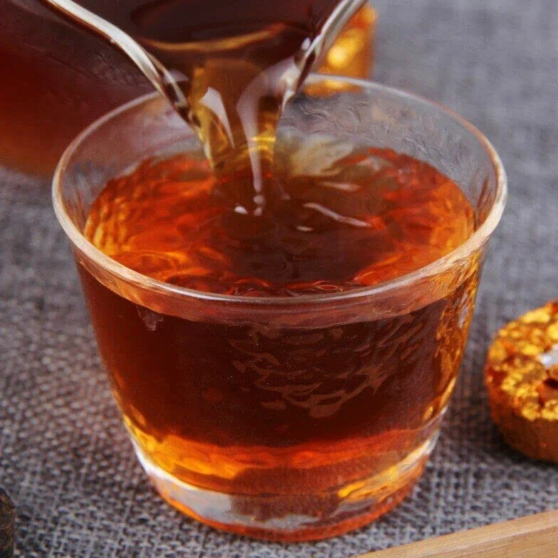 Arroz Glutinoso Aroma Shu Té Puerh Mini Tuocha Té Puer Maduro 500g Bolsa Blanca