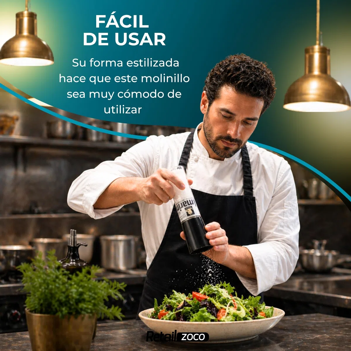 Sal Marina Mediterránea Carmencita, Formato molinillo gigante, Apta para realzar tus platos, sazonar carnes, pescados y verduras, especialmente a la parrilla, Sin Gluten, Contiene 2 unidades de 360 g